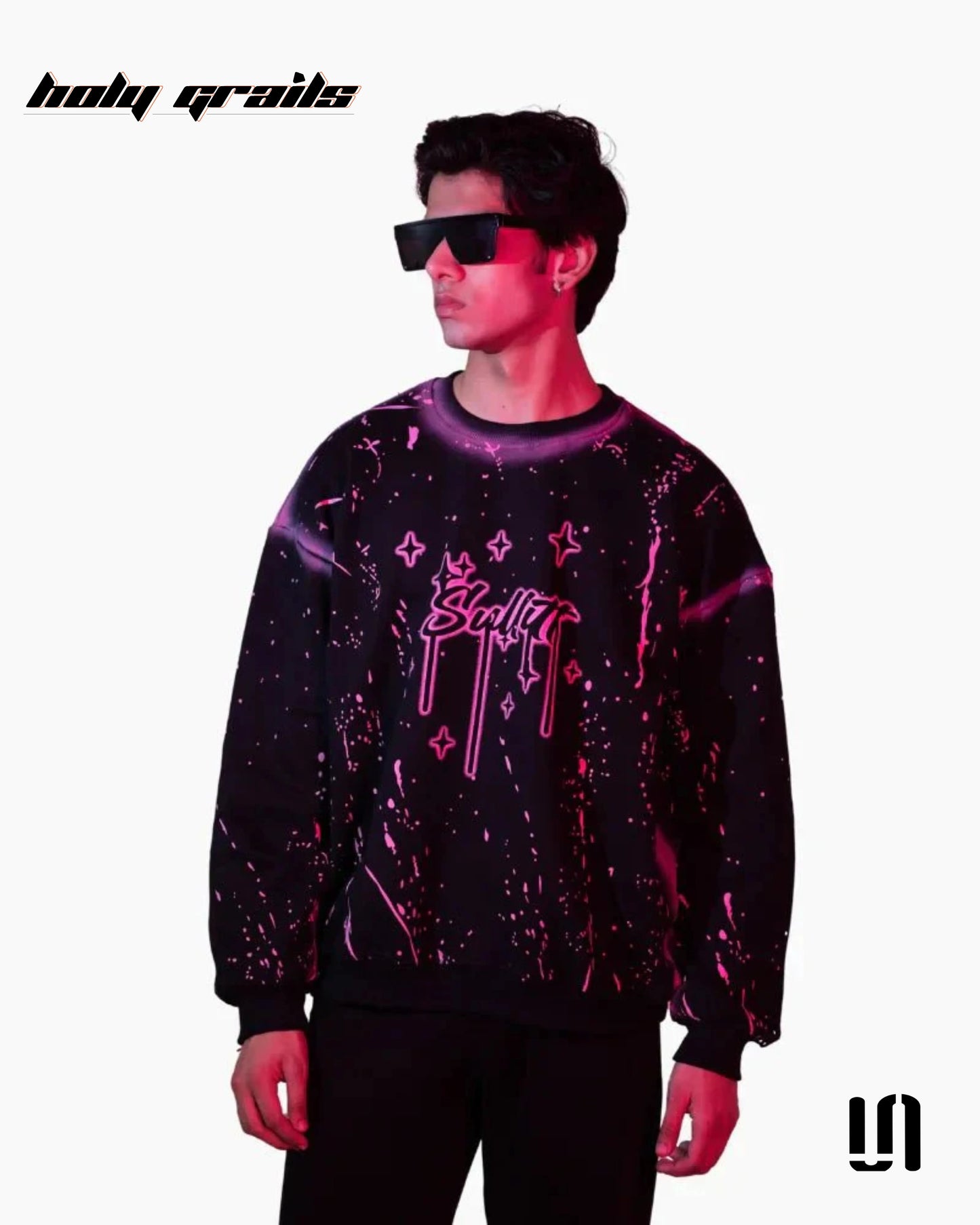 Chaos Paint Black Oversize Swearshirt HG x Sullitt