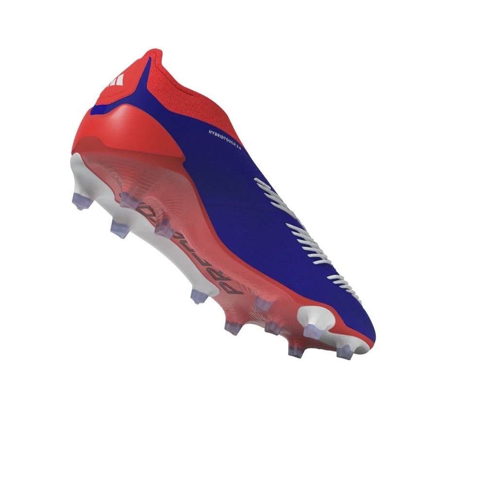 adidas Predator Elite Laceless FG Laceless Firm Ground Soccer Cleats Lucid Blue White Solar Red