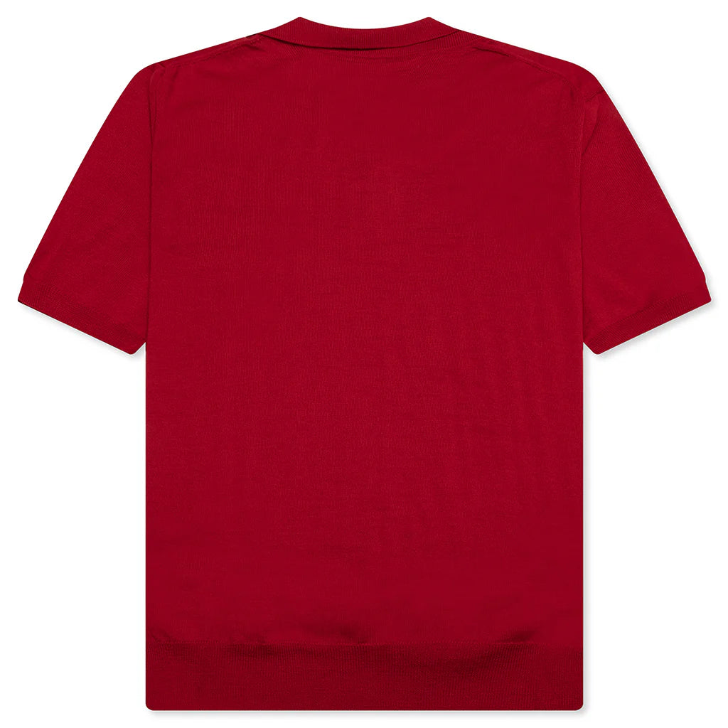 Red Emblem S S Polo Neck Red
