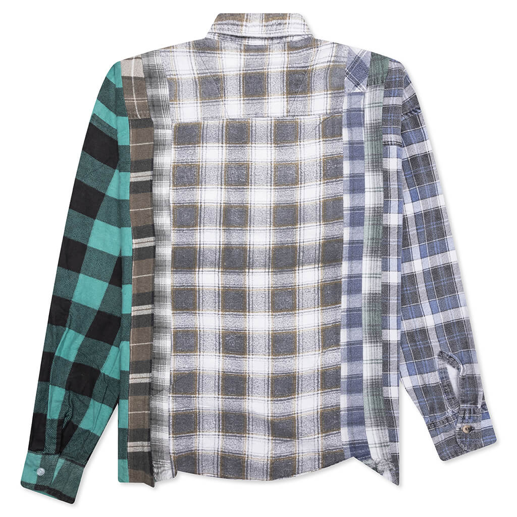 7 Cuts Wide Flannel Shirt Assorted