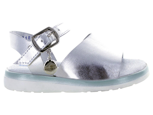 Sandalias Miniburbujas Plata para Niña