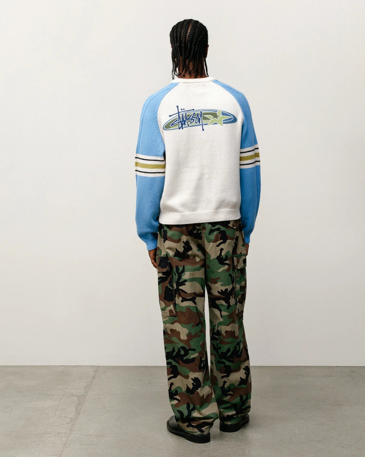 STRIPE RAGLAN CREW