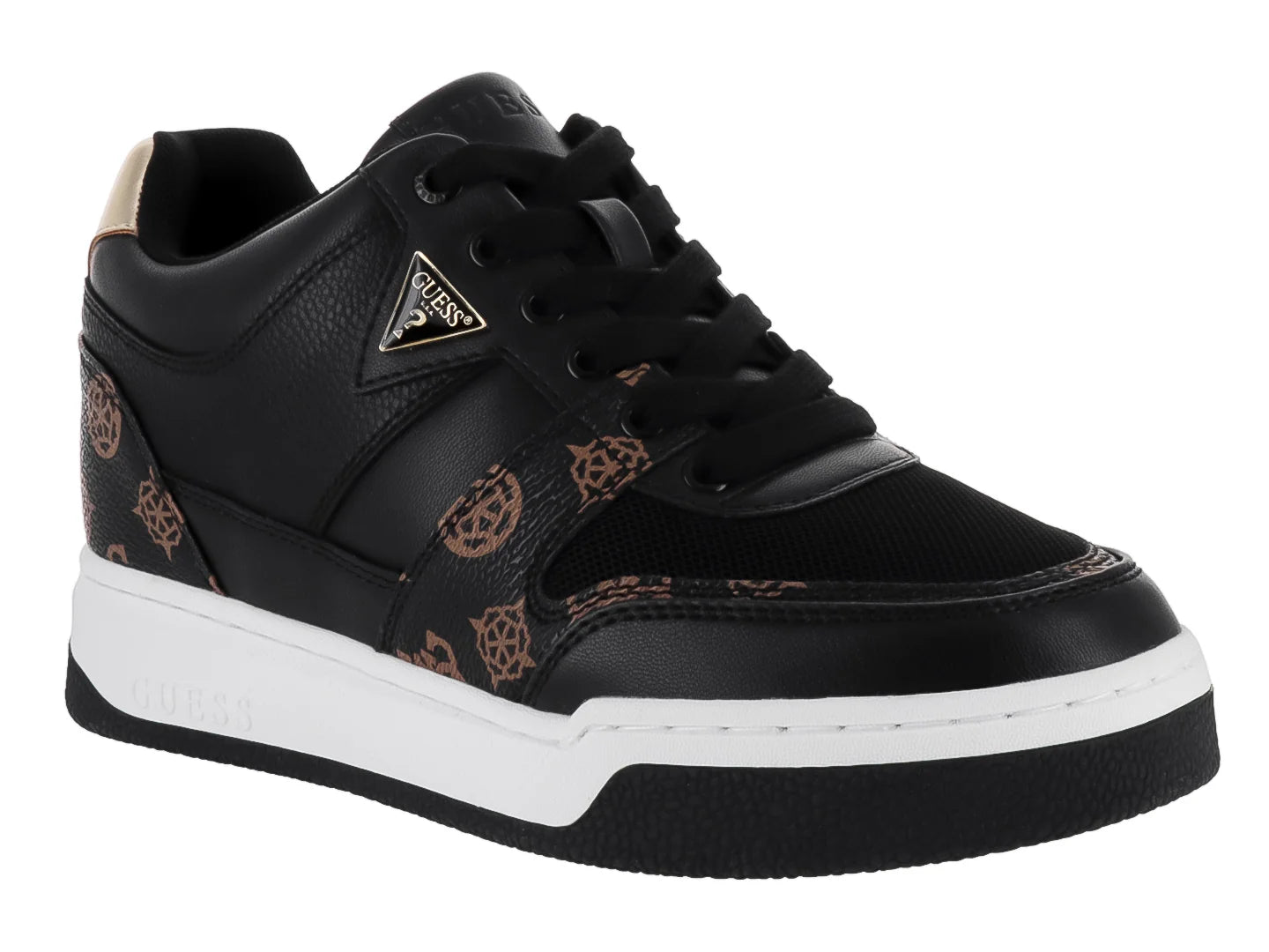 Tenis Guess Marlew Negro y Marrón para Mujer