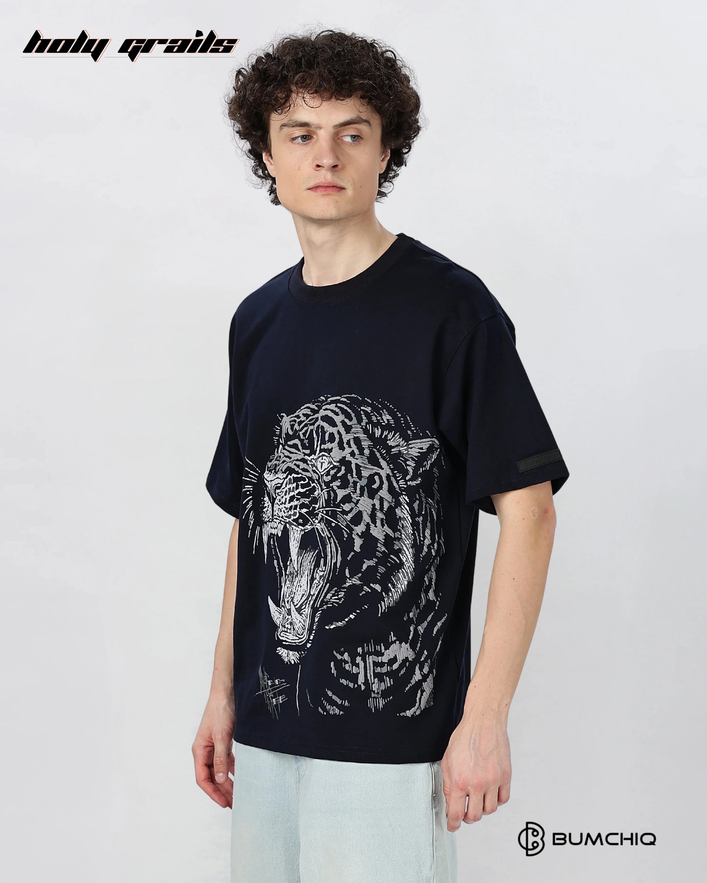 Tiger Roar Black Oversize Tee HG x Bumchiq