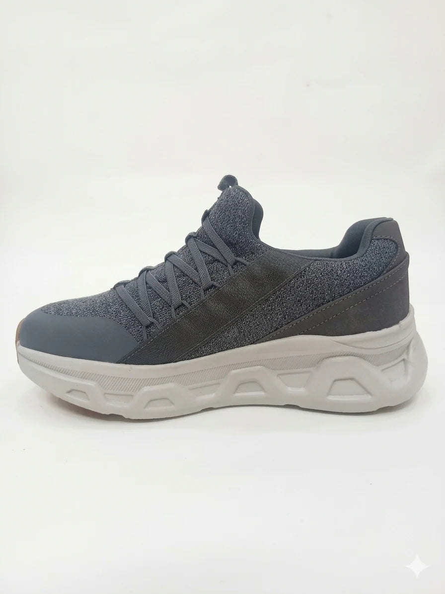 D LUX WALKKER AND SKECHERS CHARCOAL BLACK