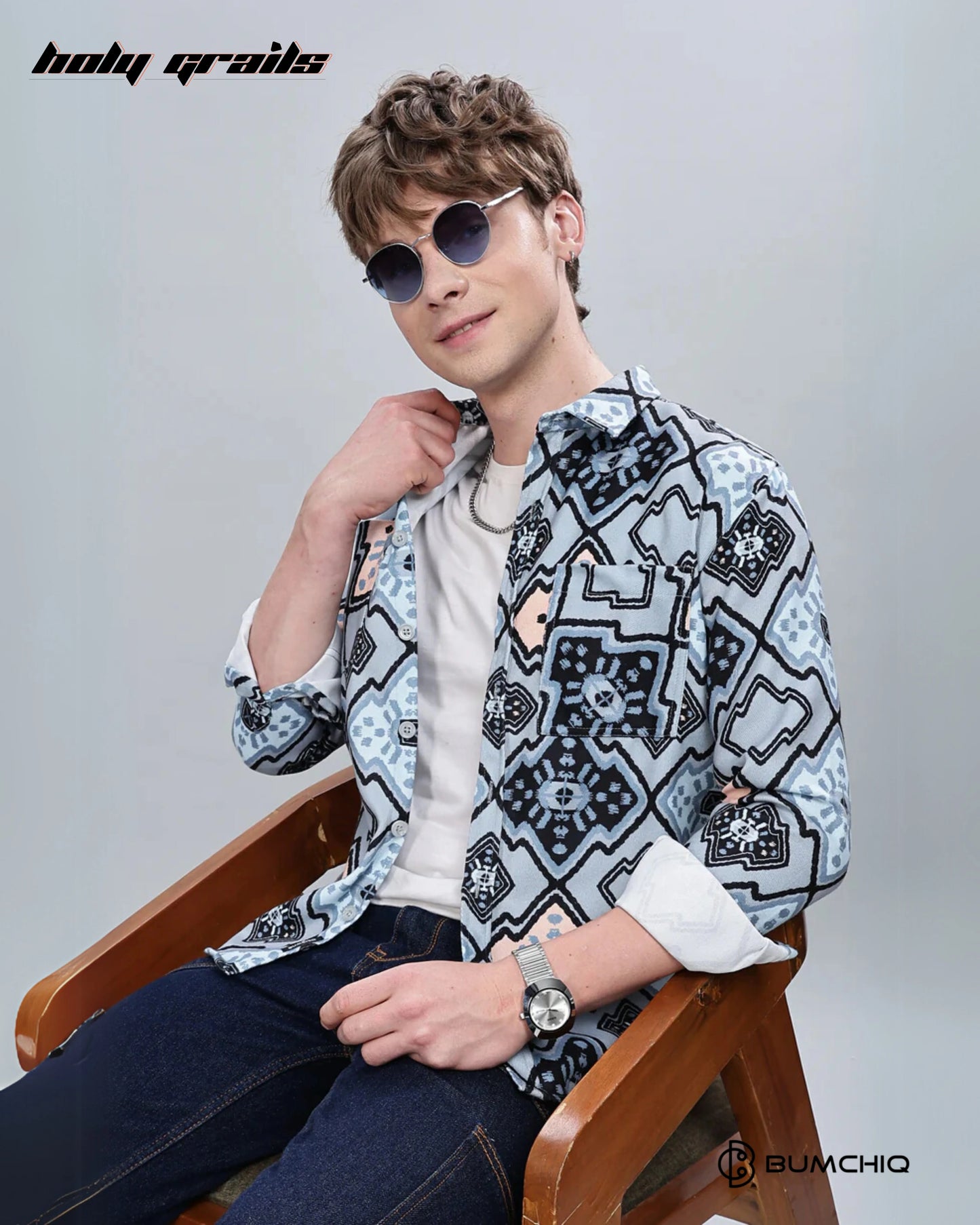 Enigmatic Blue Overshirt HG x Bumchiq