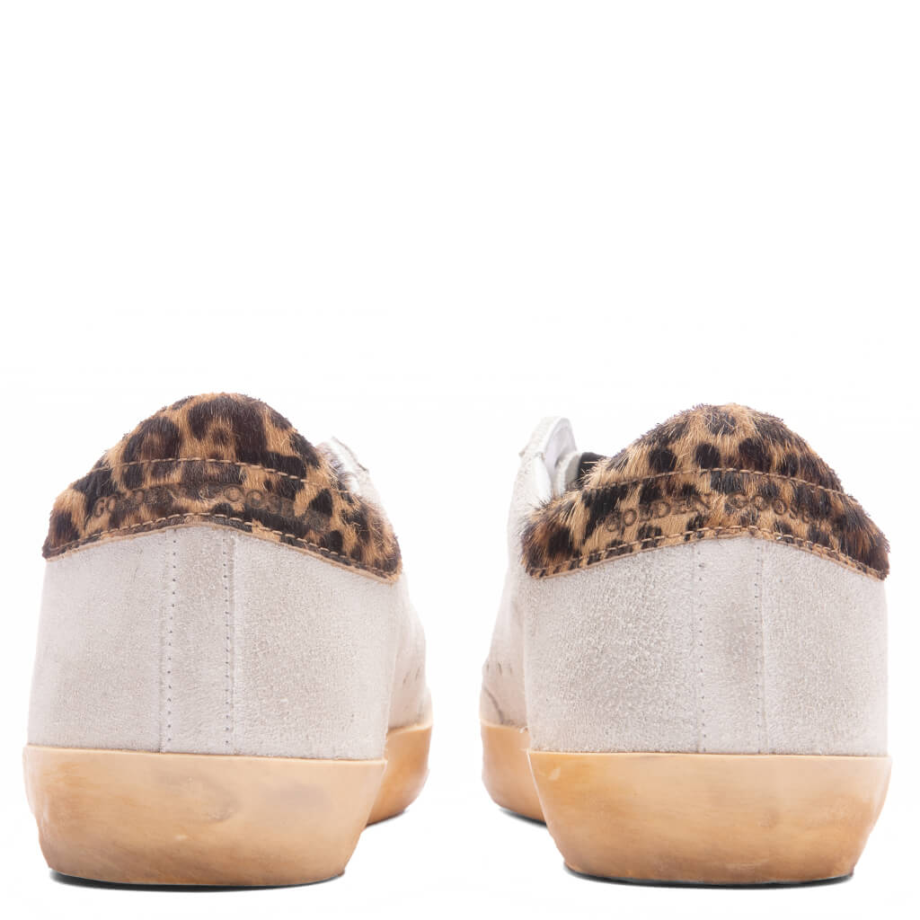 Womens Super Star Skate Sneakers White Beige Brown Black Leo