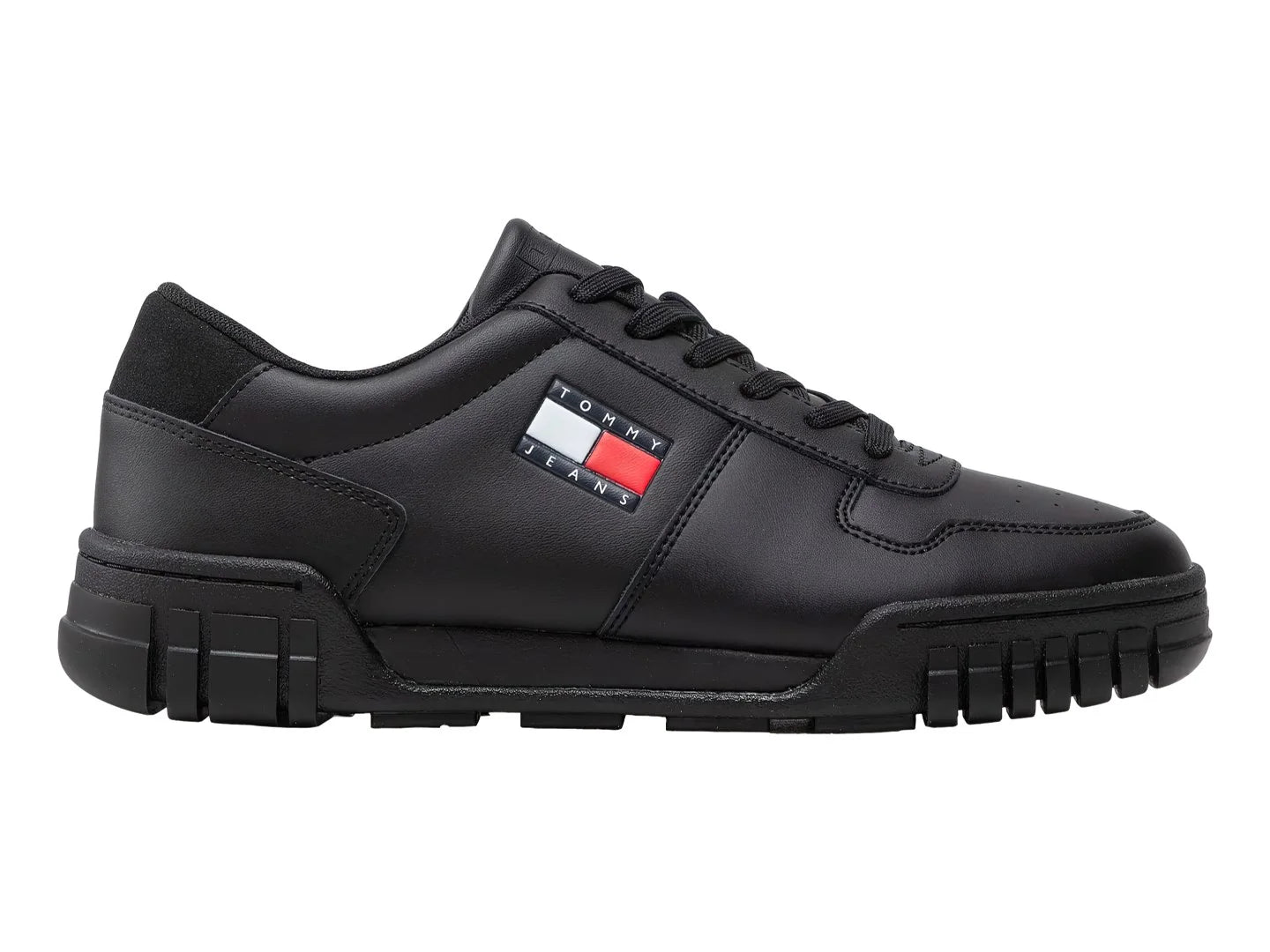 Tenis Tommy Hilfiger Retro Leather Cupsole Negro para Hombre