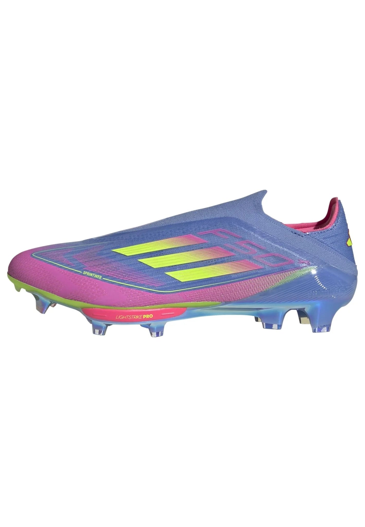 adidas F50 FG Mens Soccer Cleats Blue Fusion Lemon Pink