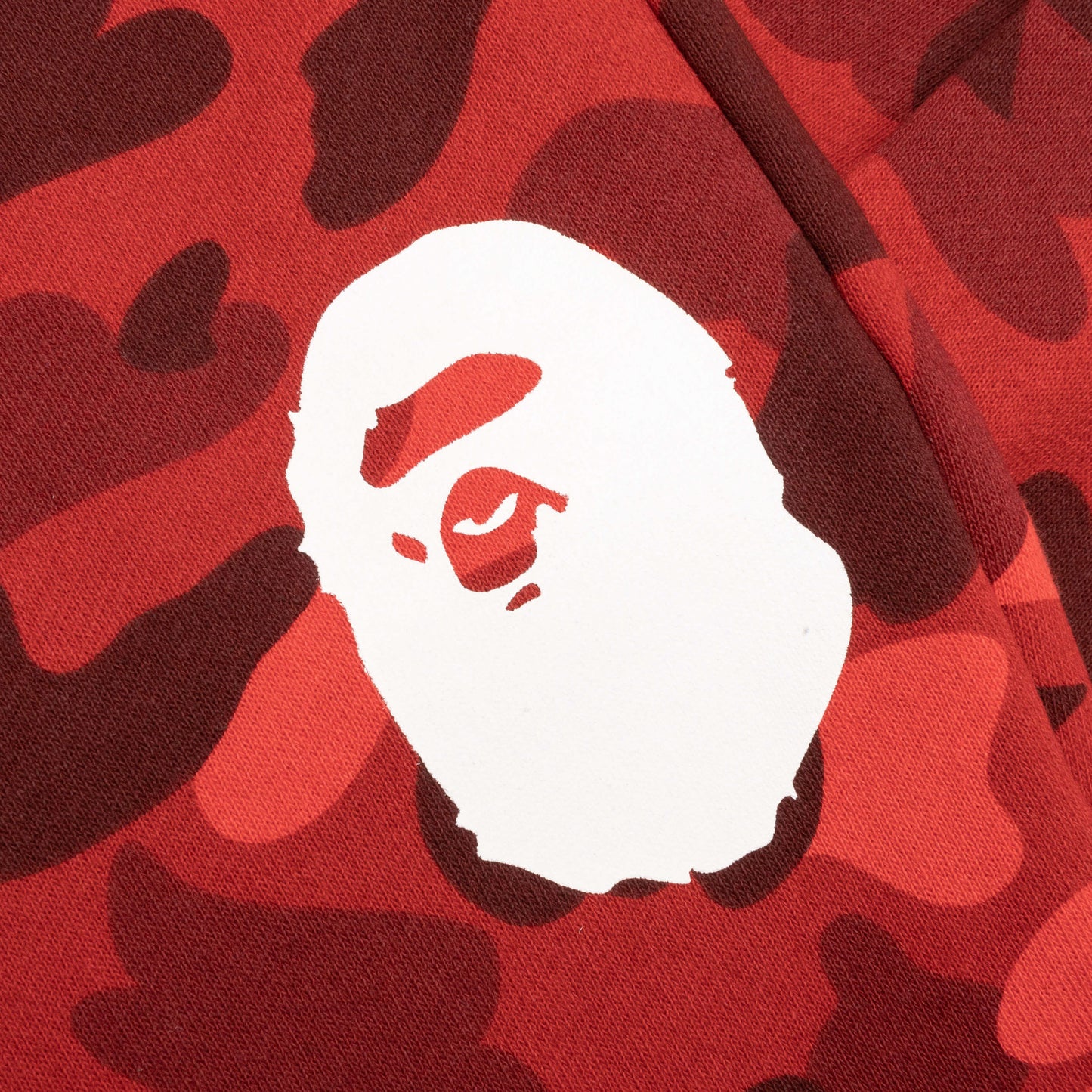 Color Camo Wide Fit Sweat Pants Red