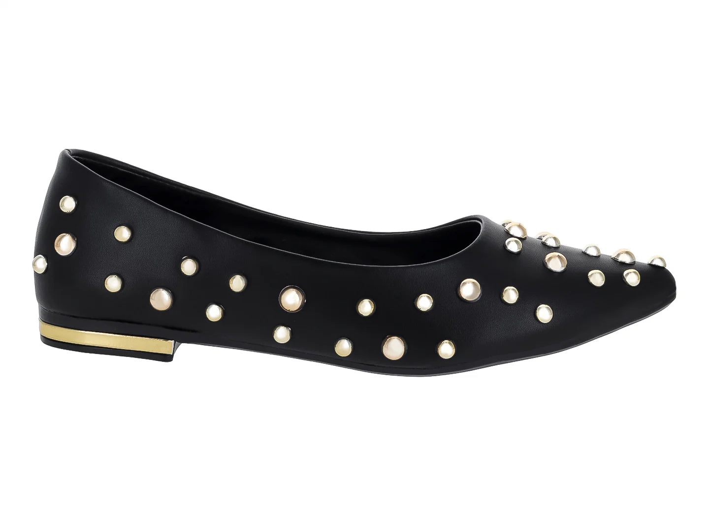 Zapatos Planos Luna Rosa Negros para Mujer