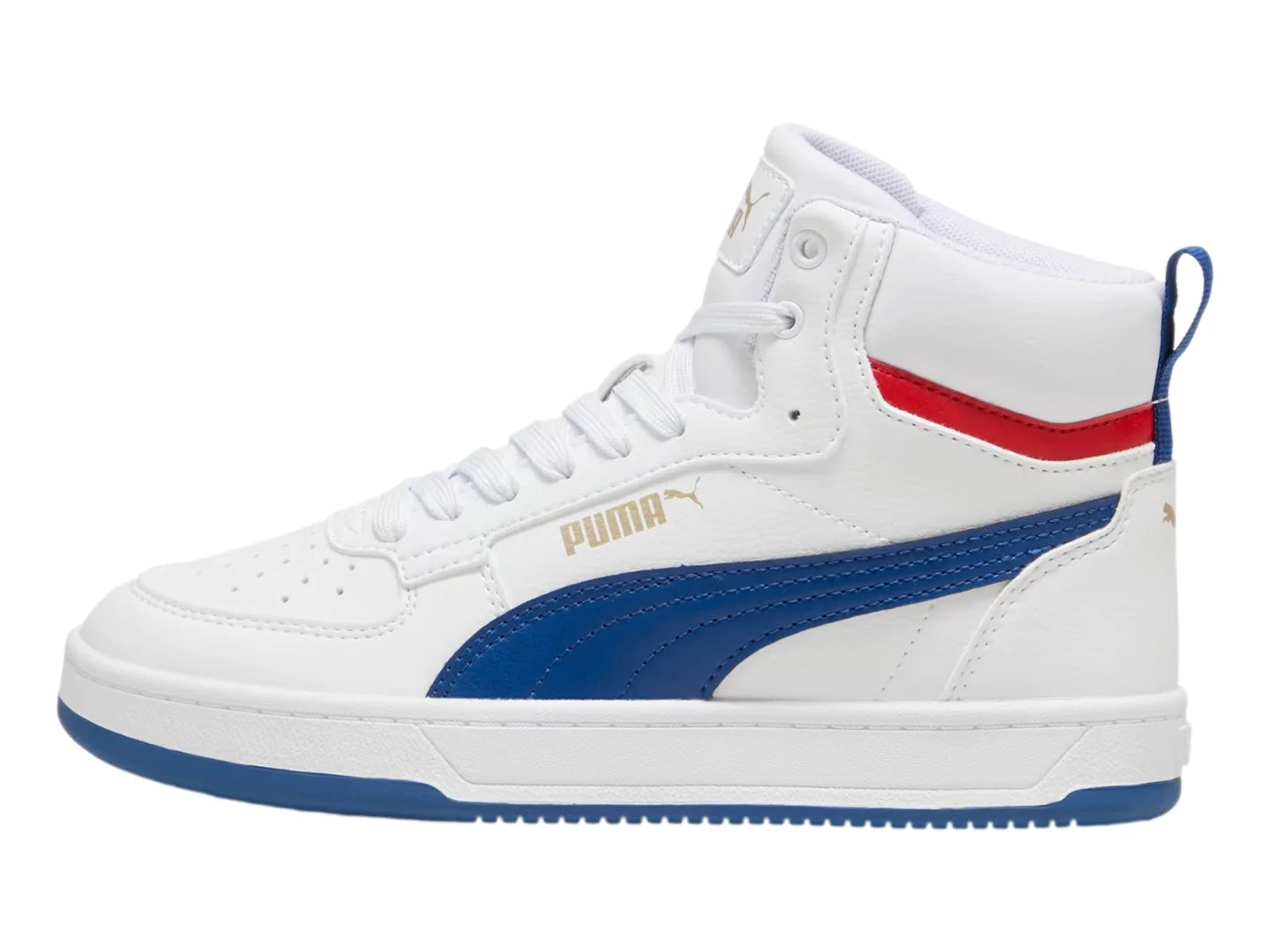 Tenis PUMA Caven 20 Mid Blanco y Azul para Niño