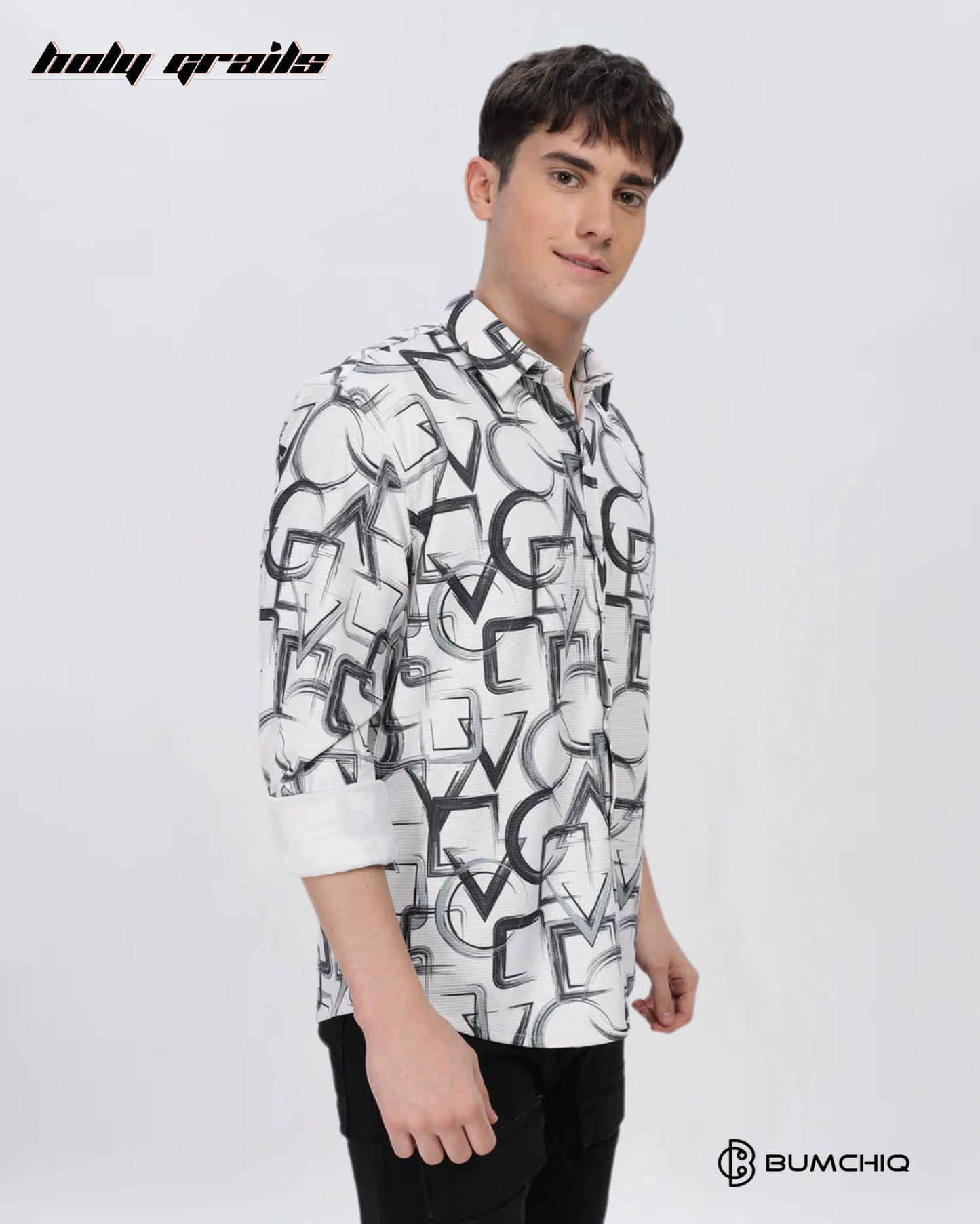 Black Geometrical Shirt HG x Bumchiq