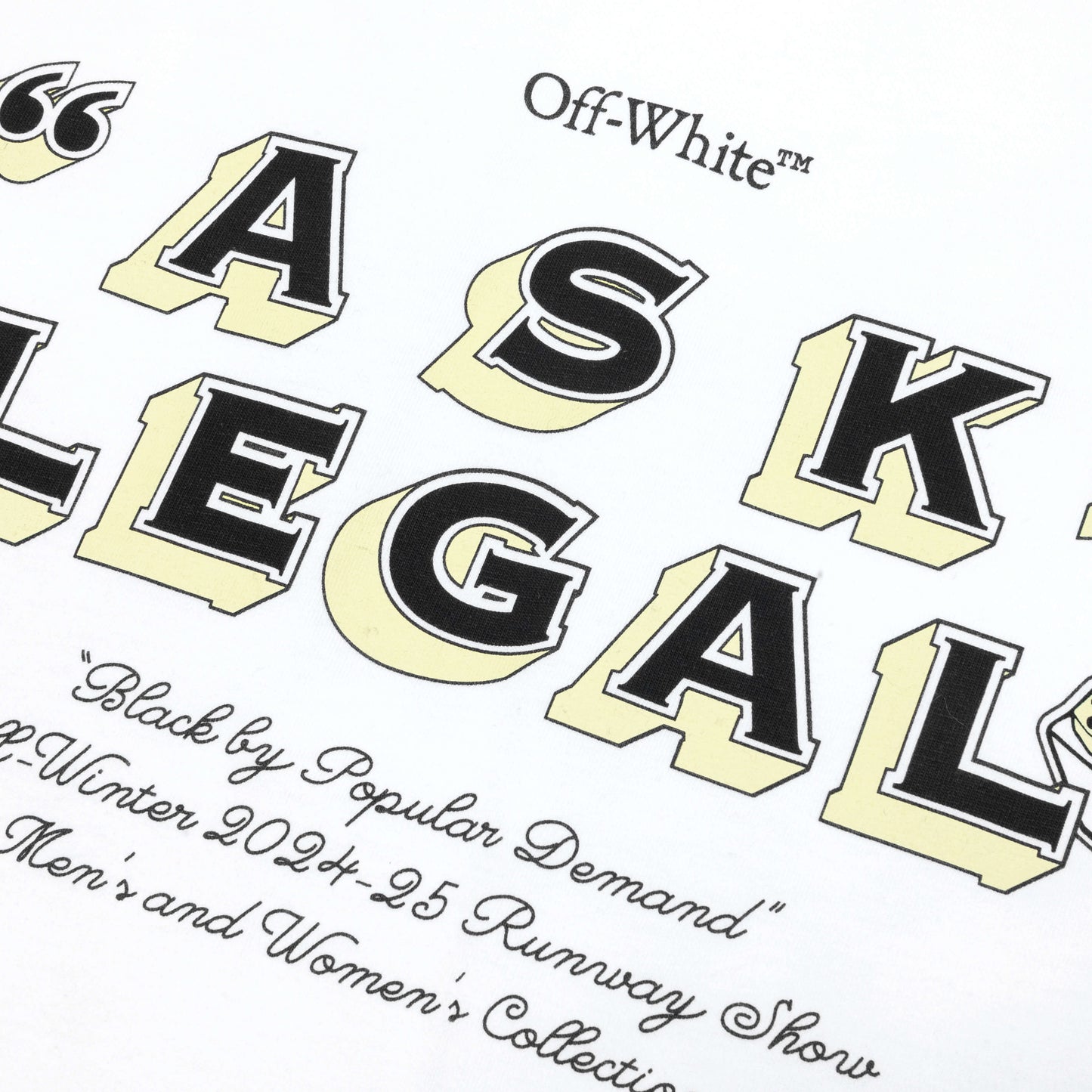 Arr Ask Legal Skate S S Tee White Black
