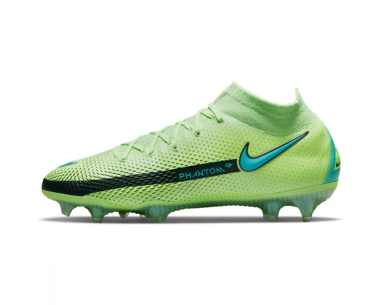 Nike Phantom GT Elite DF FG Firm Ground Soccer Cleats Lime Glow Aquamarine