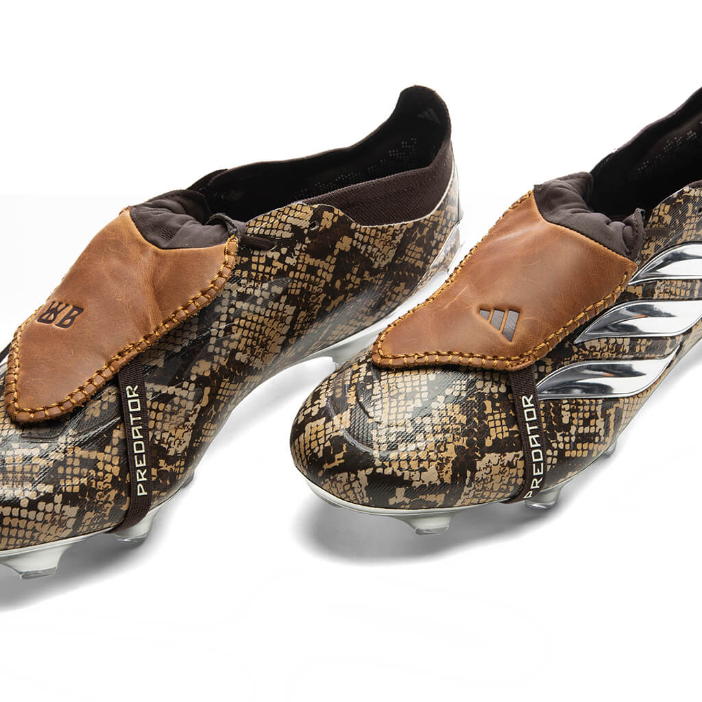 Adidas Originals x Wales Bonner Predator Elite Fold Over Tongue Firm Ground Cleats Brown Silver Metallic Bronze Strata