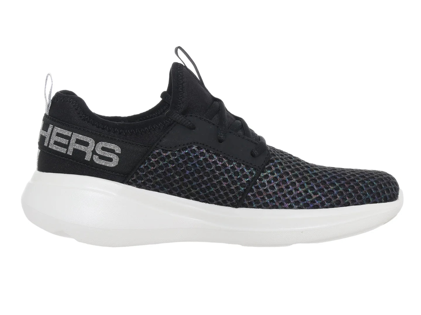 Tenis Skechers Go Run Fast Negro y Plata para Mujer