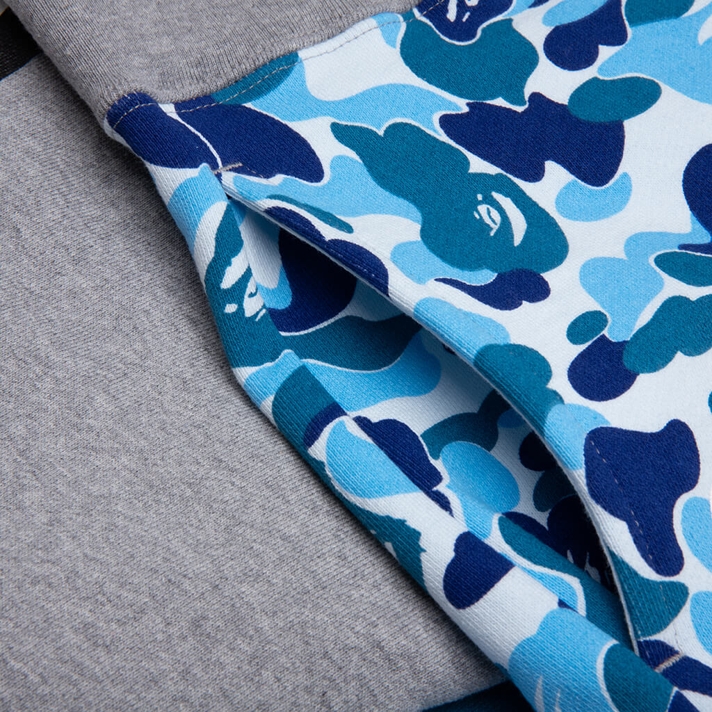 Abc Camo Side Shark Sweat Shorts Blue