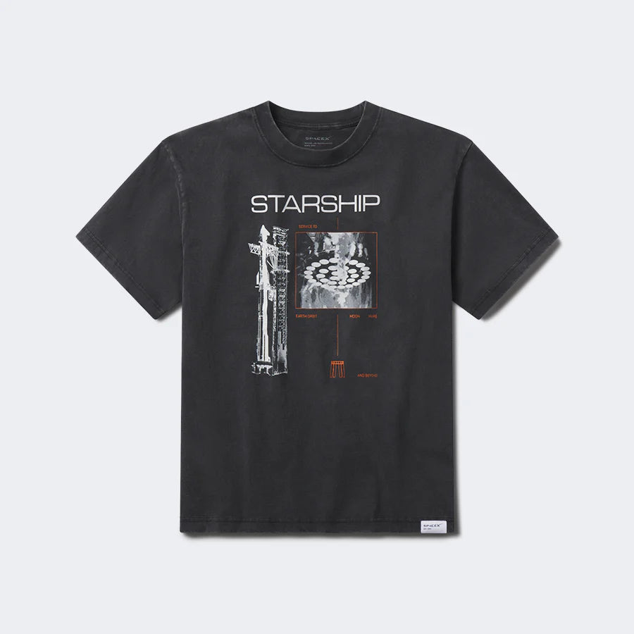 UNISEX SPACEX STARSHIP VINTAGE T SHIRT