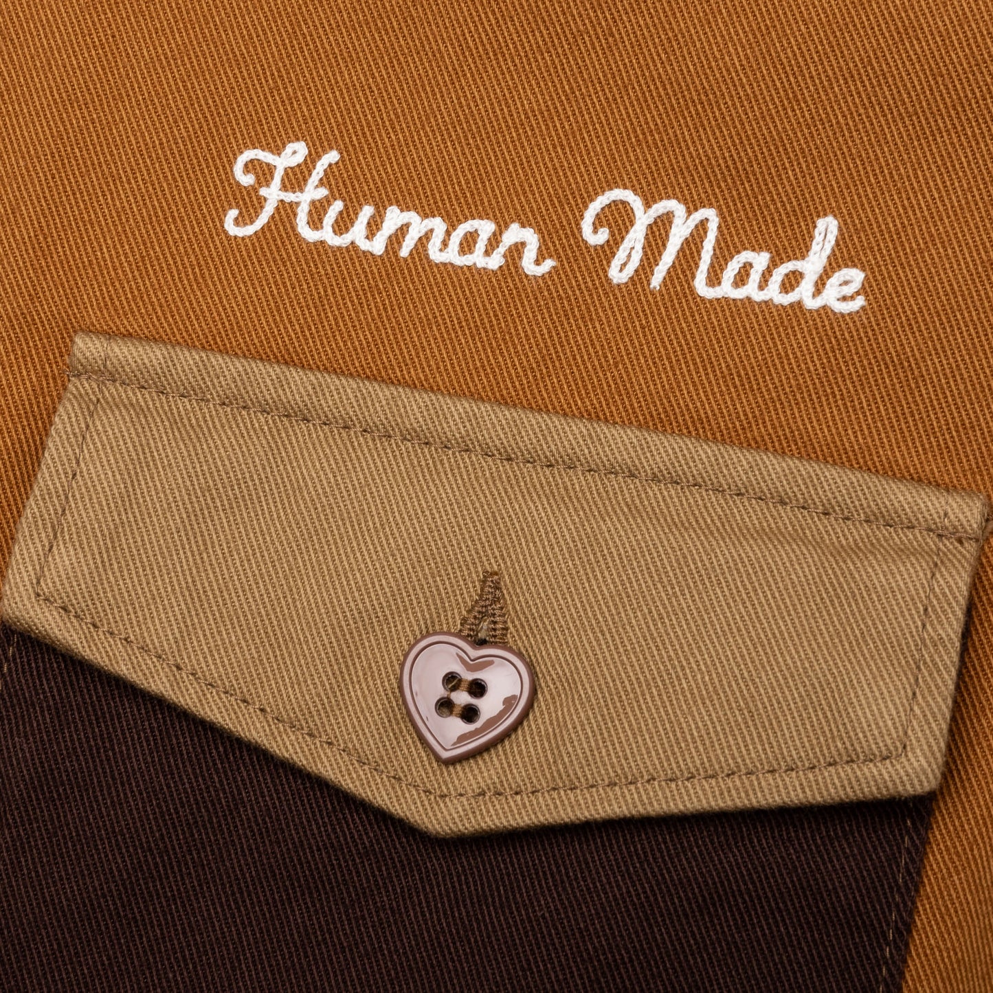 Zip Up Work Jacket Brown