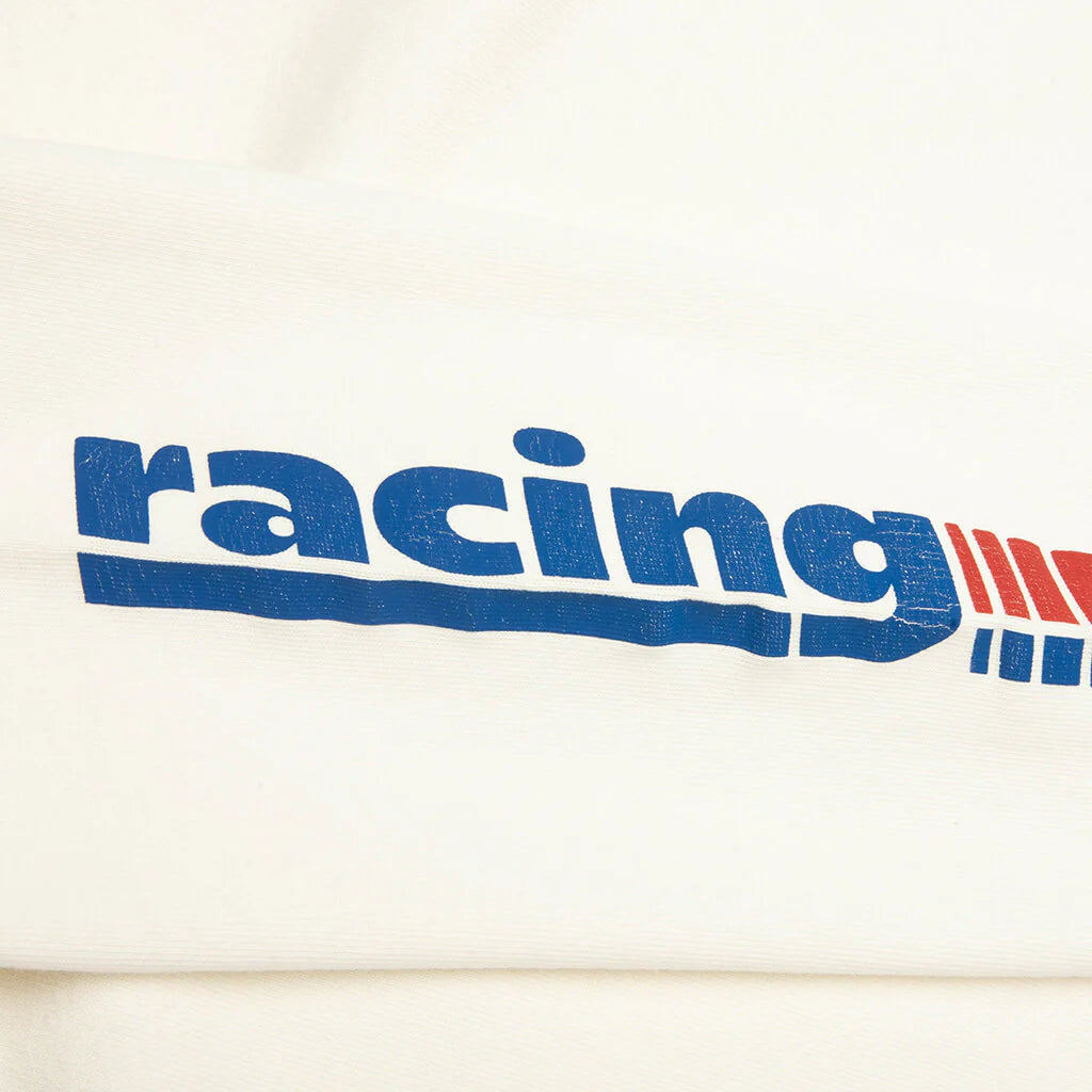 Split Petrol Logo L S Tee Vintage White Red Blue
