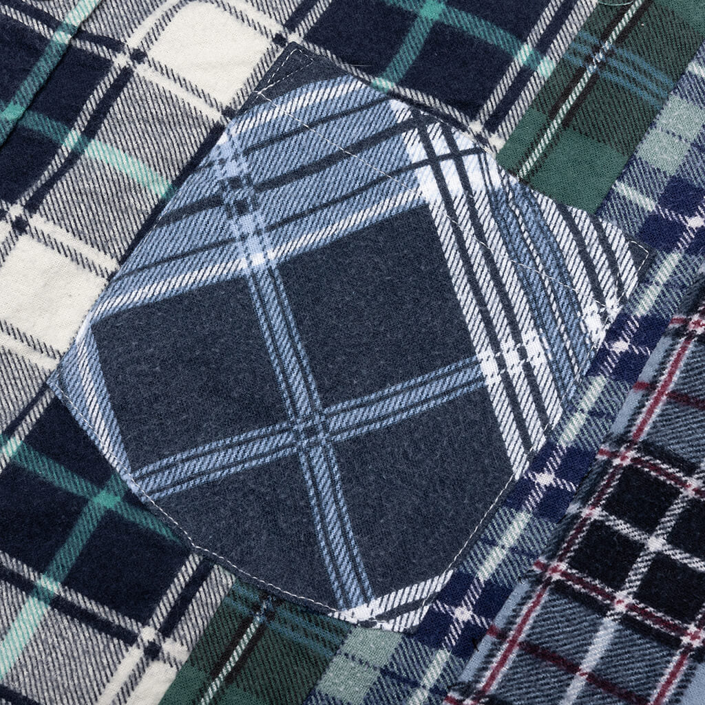 7 Cuts Wide Flannel Shirt Assorted