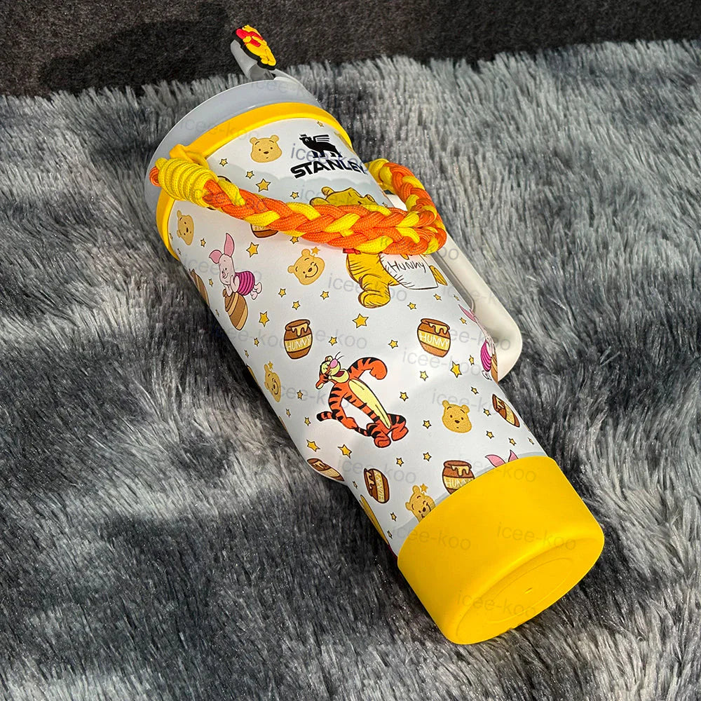Copo Térmico Ursinho Pooh Tumbler 12L Inox com Tampa Hermética