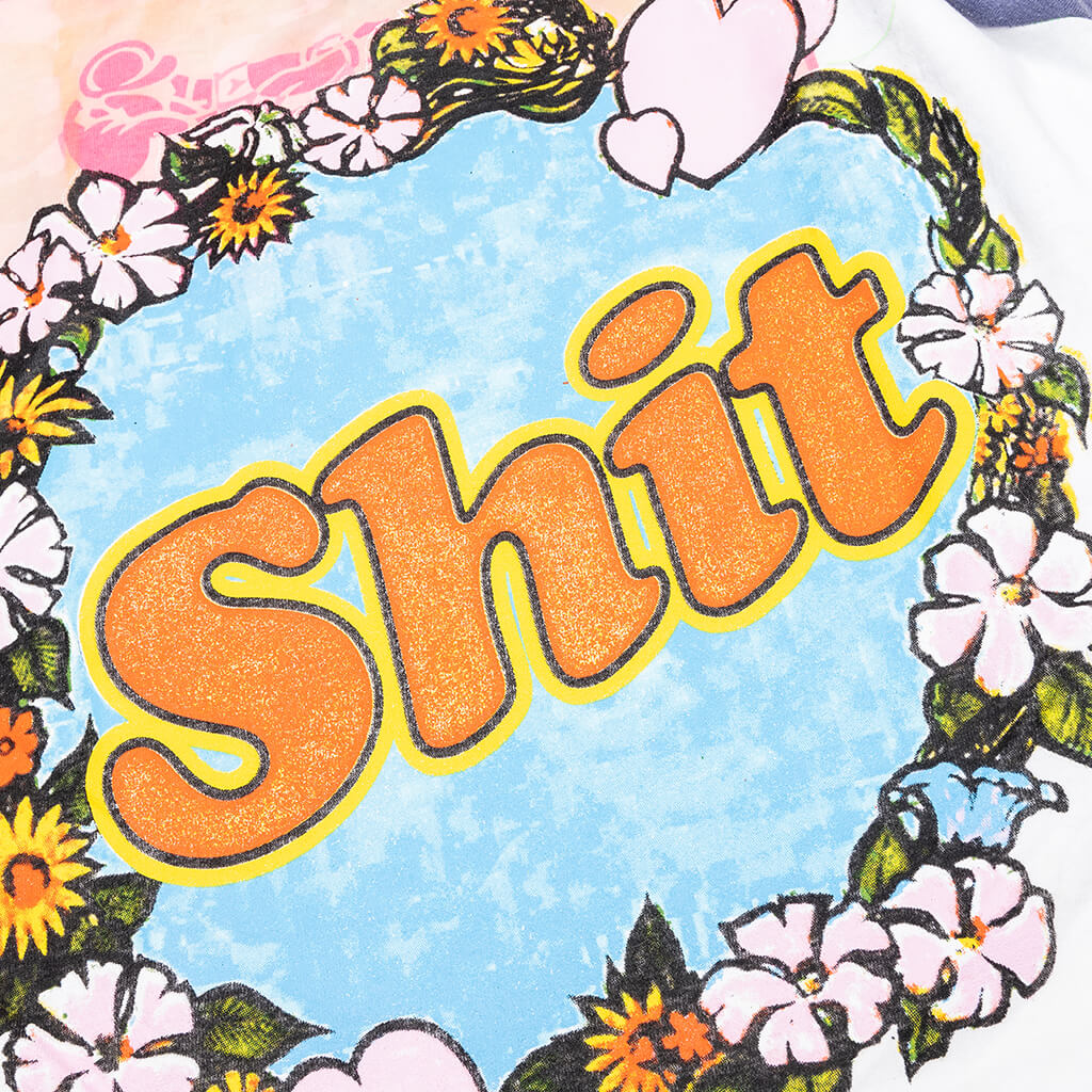Shit Fuck Raglan Tee Shirt Multi