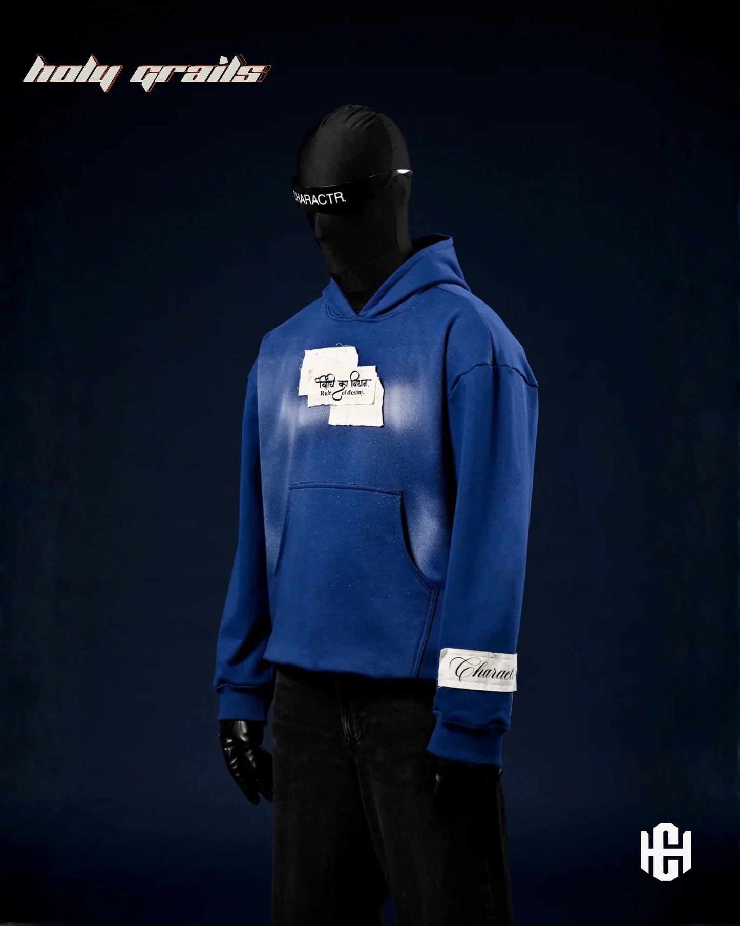 The Rule of Destiny Blue Oversize Hoodie HG x Charactr