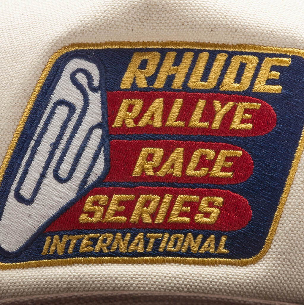 Race Series Washed Trucker Hat Brown