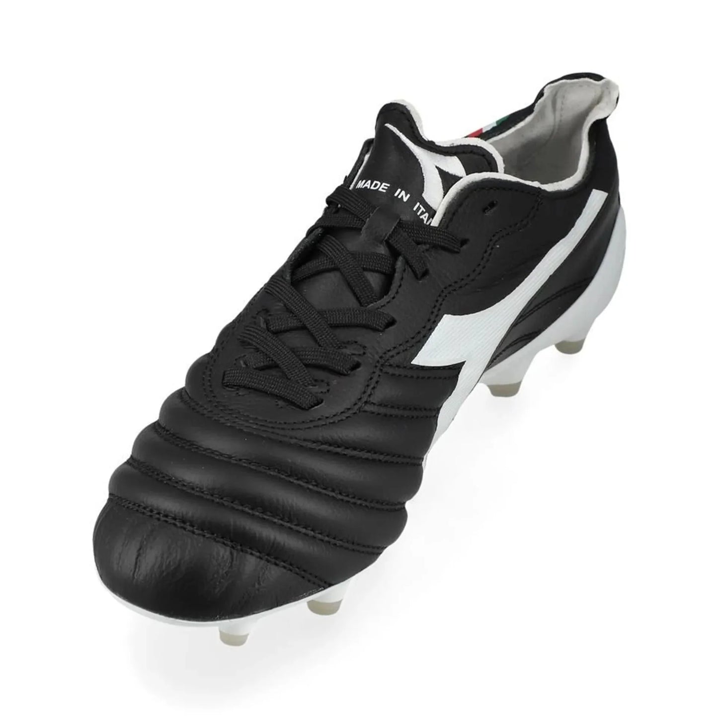 Diadora Brasil Elite 2 Teach Italia LPX FG Firm Ground Soccer Cleats Black White