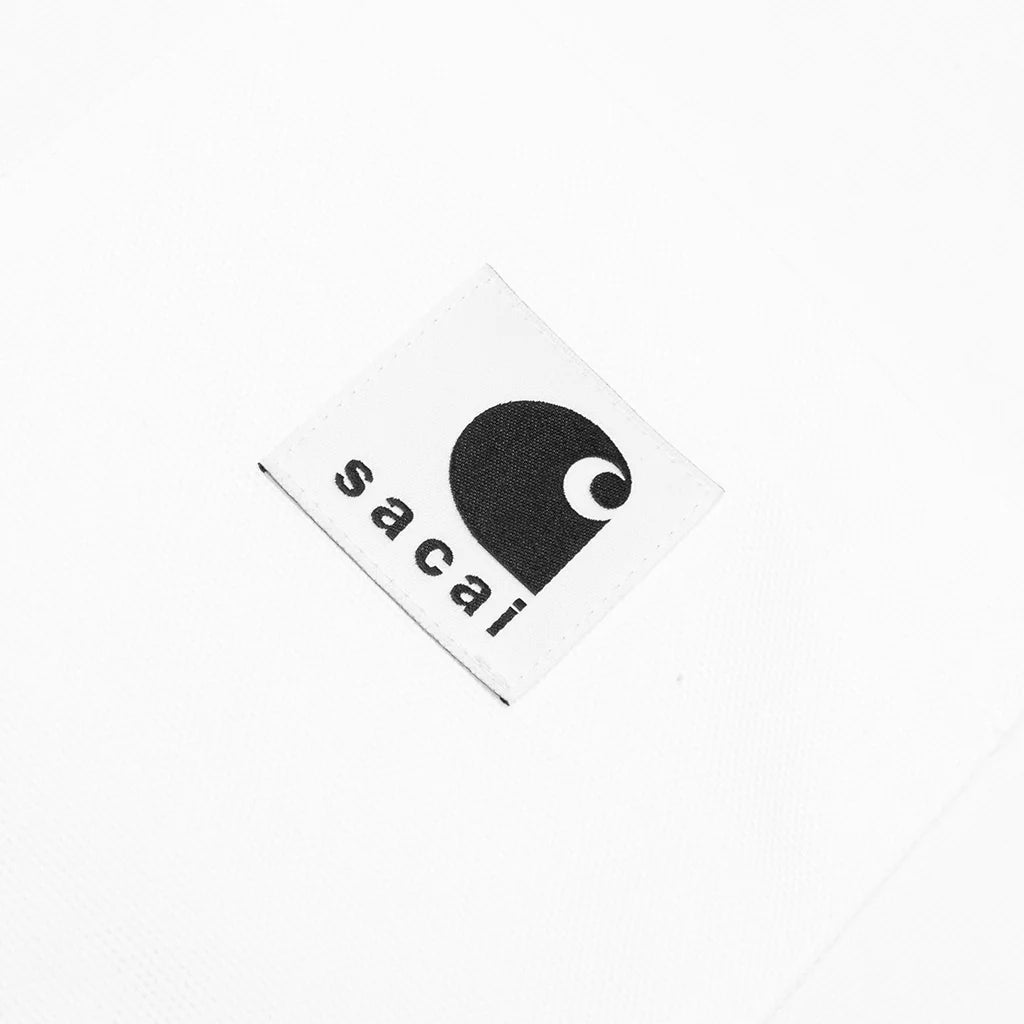 Sacai x Carhartt WIP Cotton Jersey L S T Shirt White