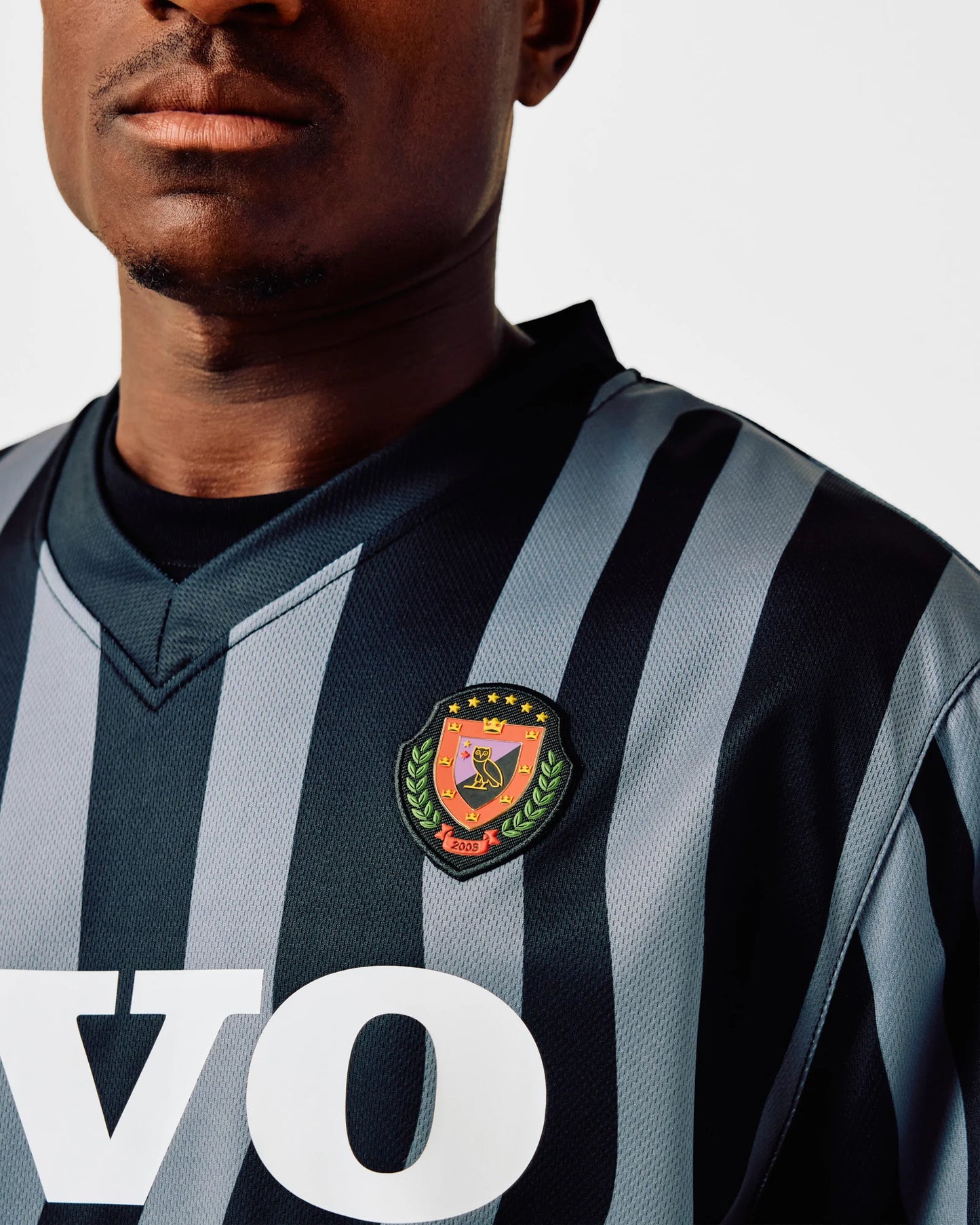 Stripe Soccer Jersey Black