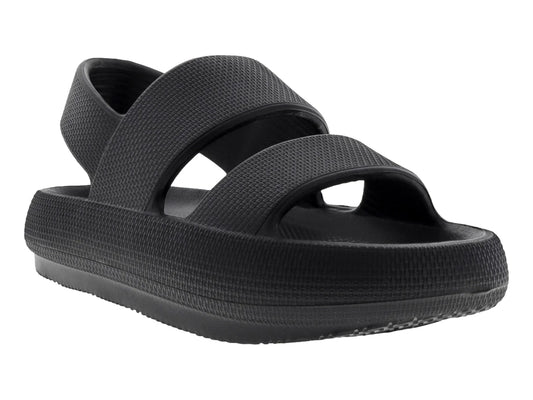 Sandalias Luna Rosa Plataforma Negro para Mujer