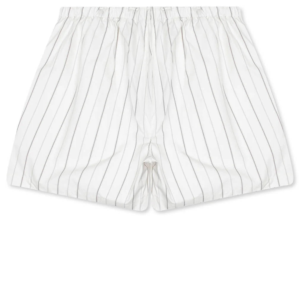 Willy Woven Boxer White Black Stripe