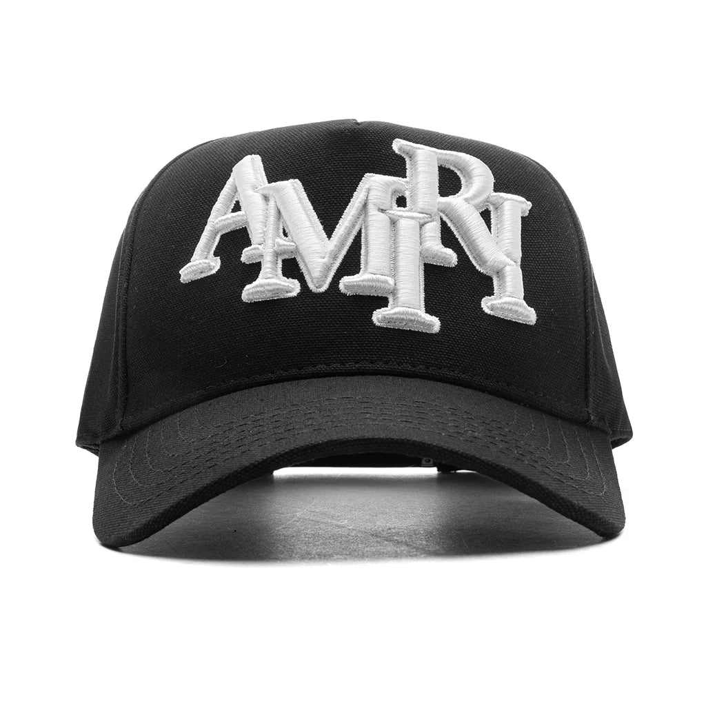 Staggered Amiri Canvas Hat Black