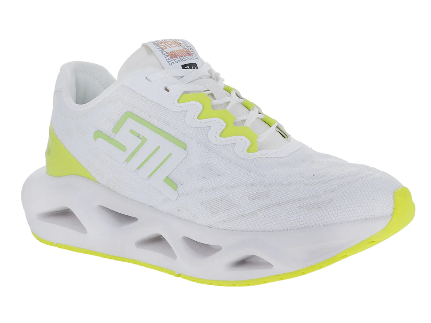 Tenis Steve Madden Hurdle Blanco con Lima para Mujer