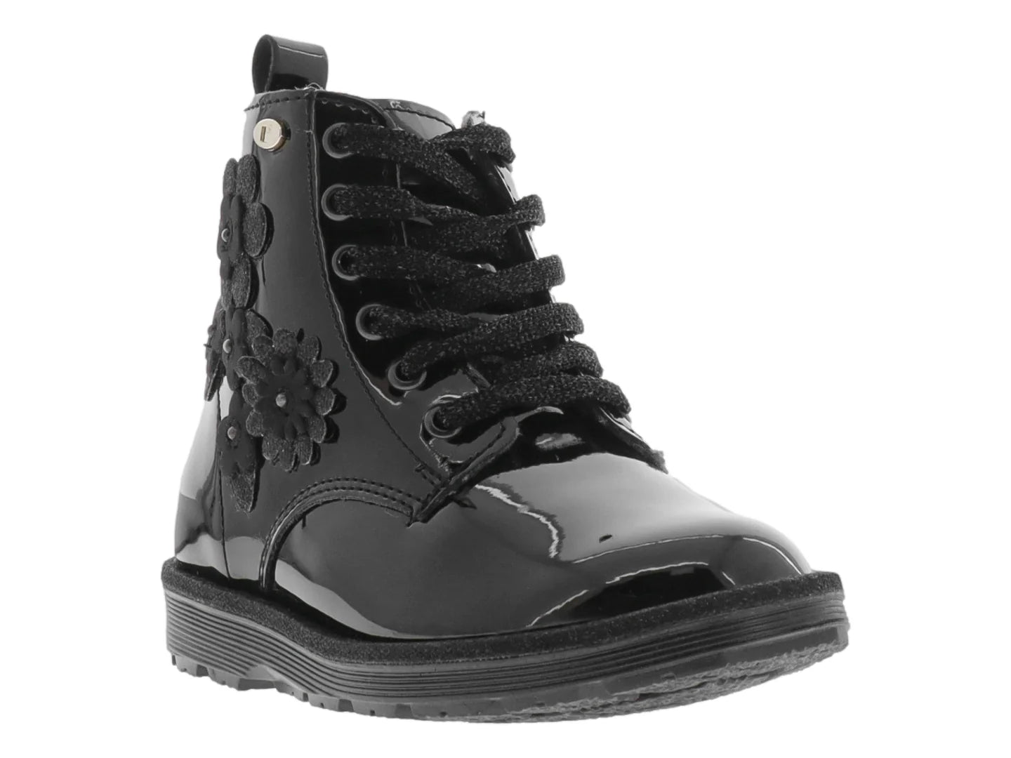 Botas Coqueta Charol Negro para Niña