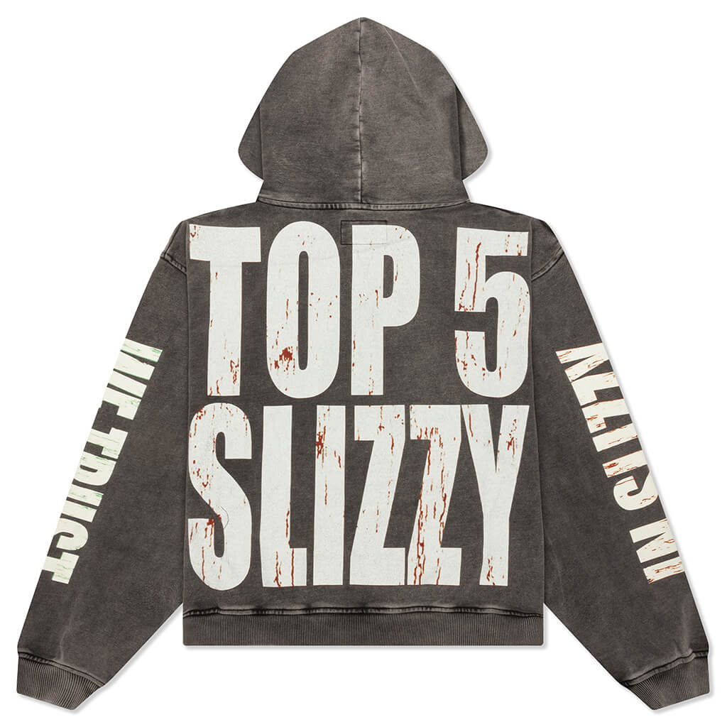 Top 5 Slizzy VVS Hoodie Grey Wash