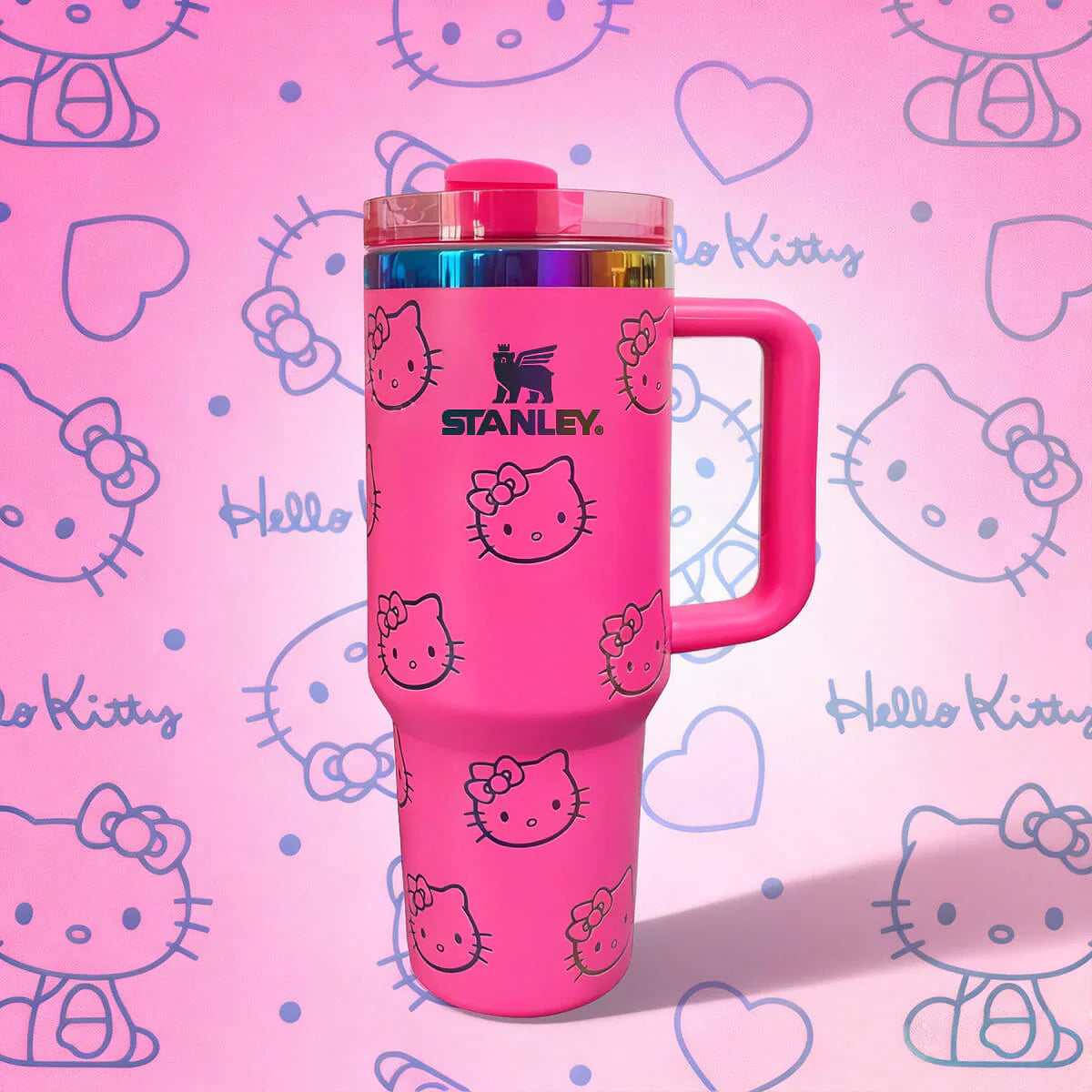 Copo Térmico Hello Kitty Tumbler 12L Inox com Tampa Hermética