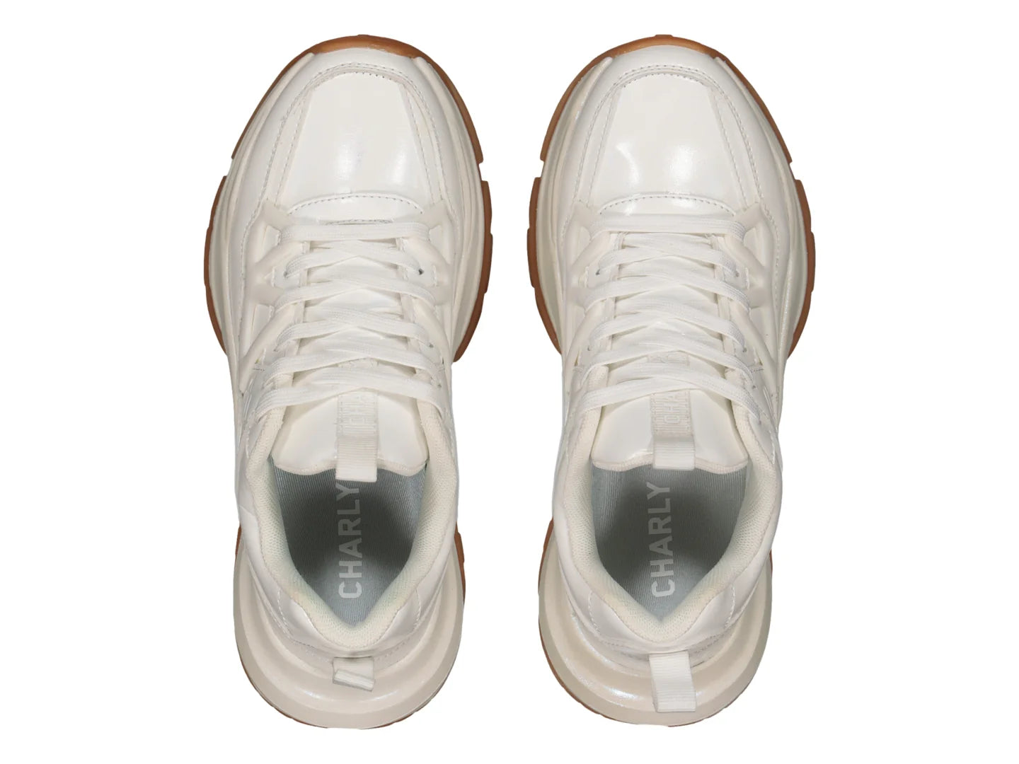 Tenis Charly Chunky Blanco y Camel para Mujer