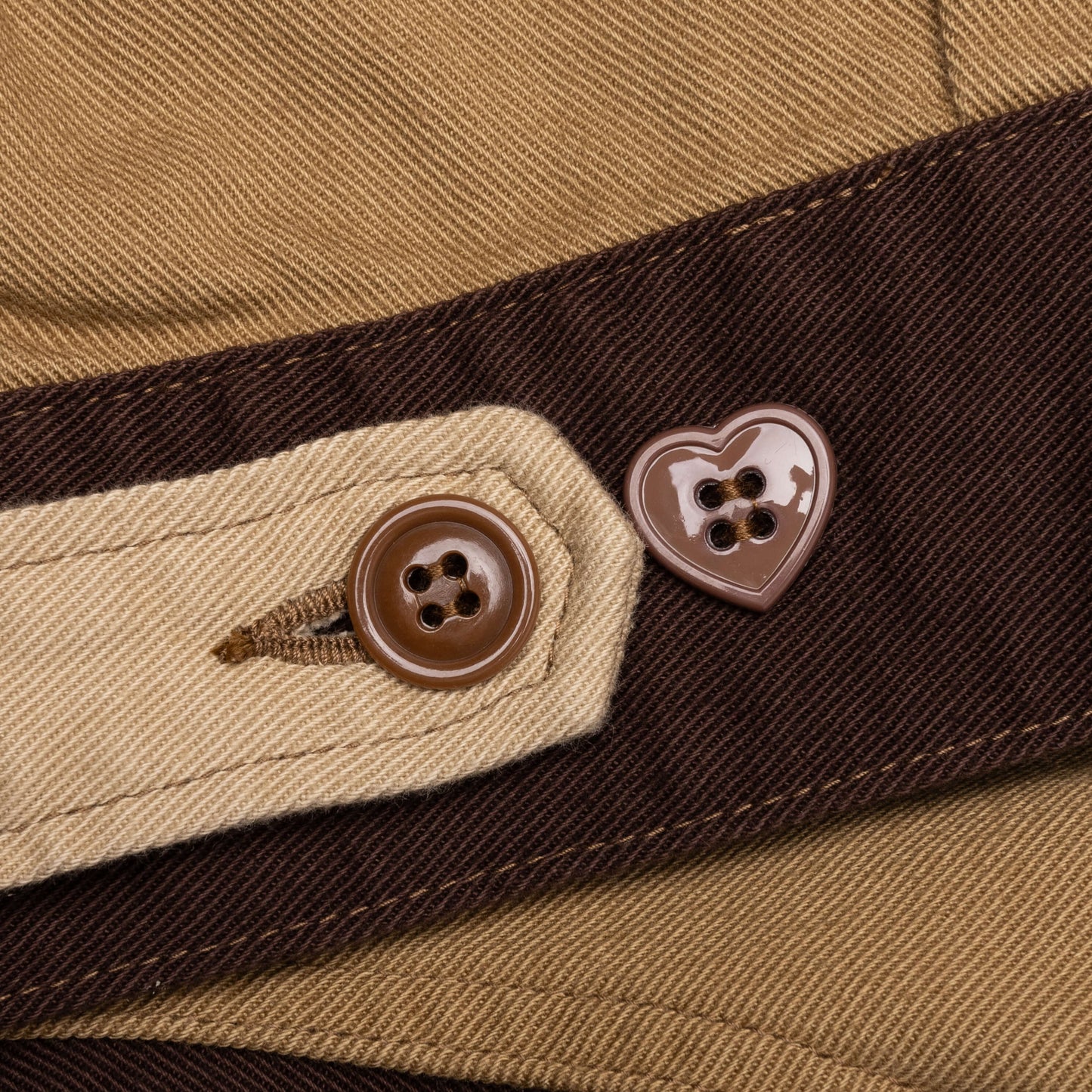 Zip Up Work Jacket Brown