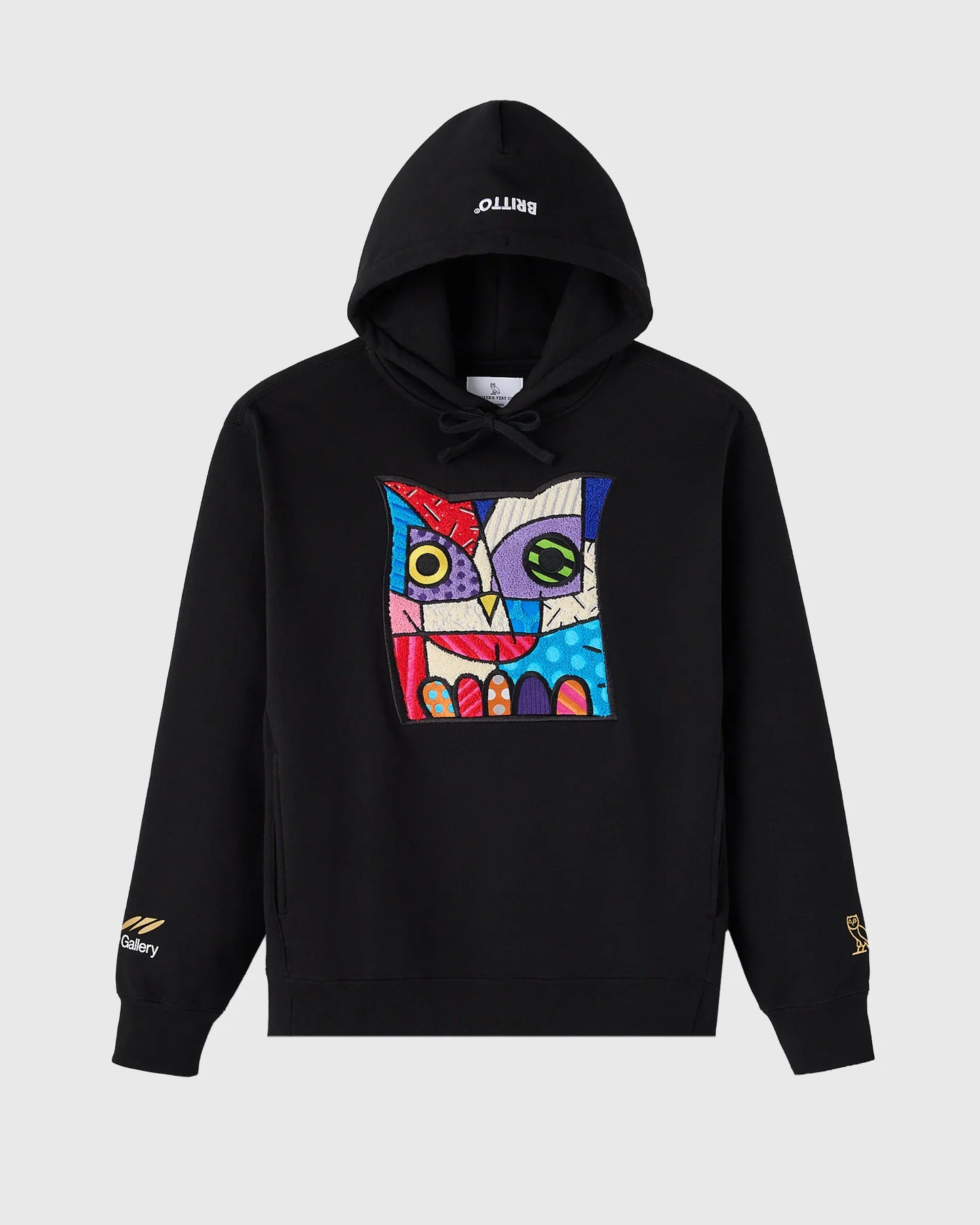 Britto Owl Hoodie Black