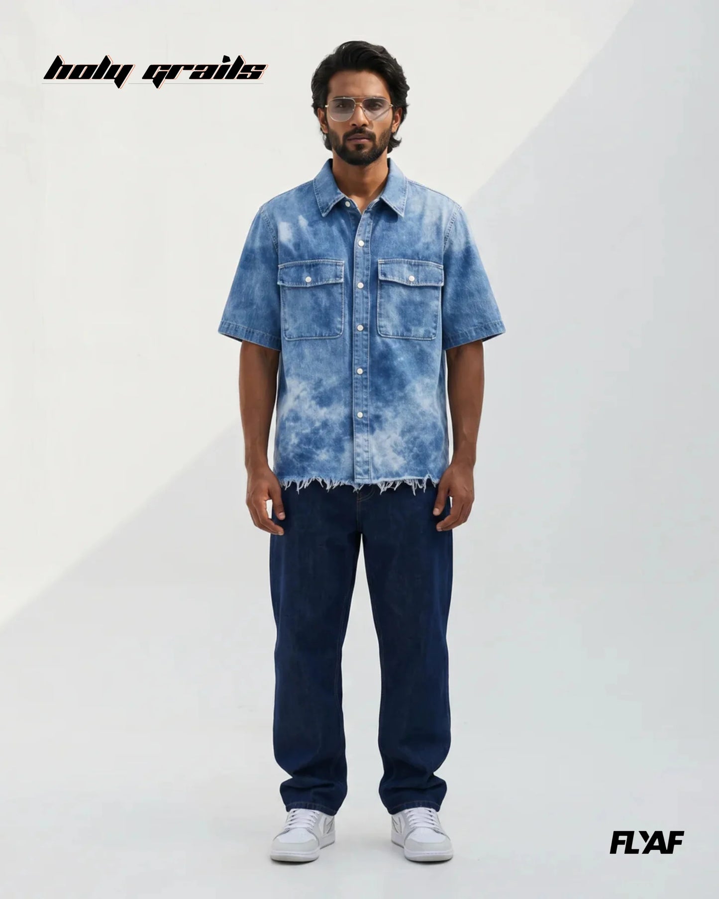 Denim Yoke Rebel Half Sleeve Shirt HG x FLYAF