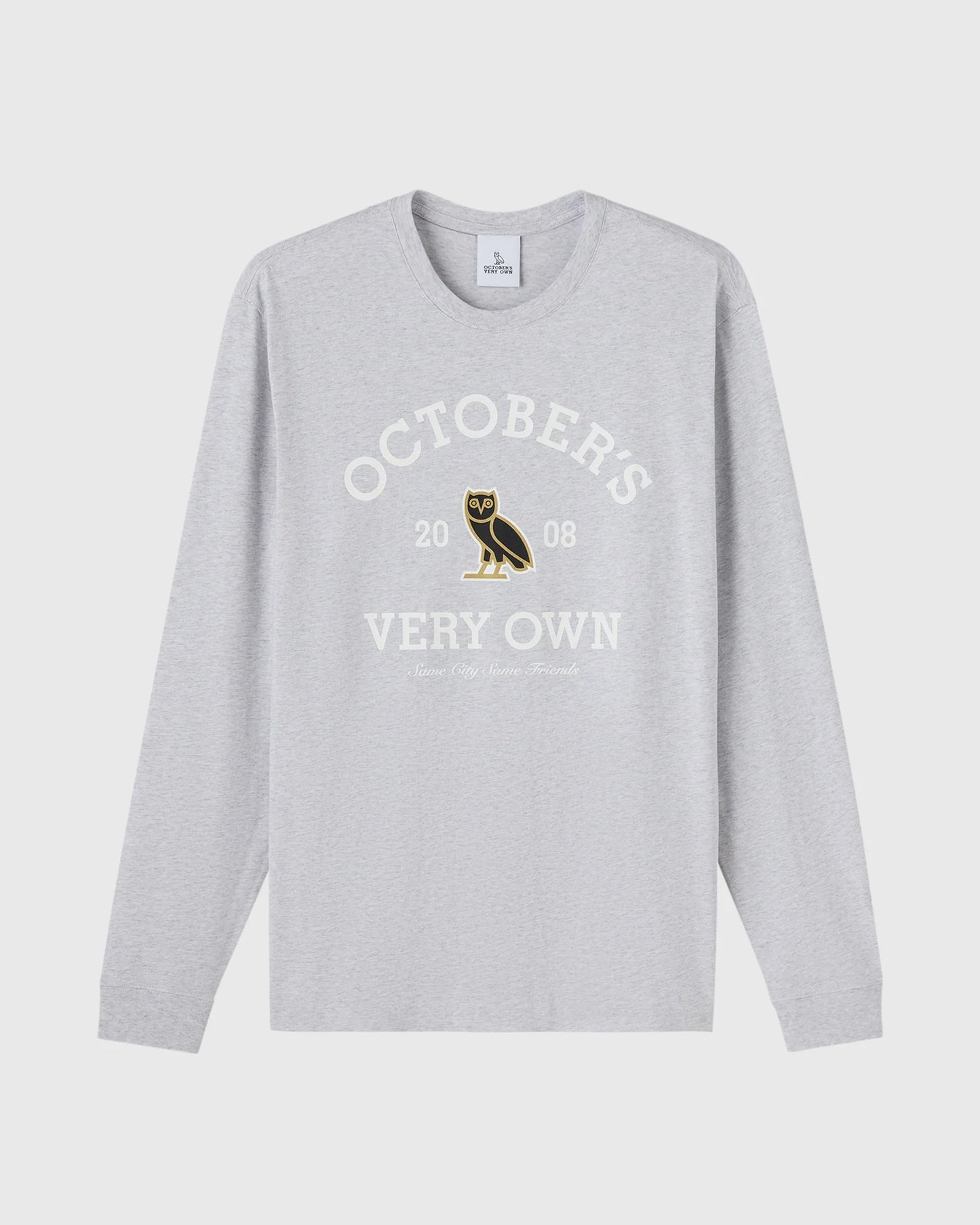 Collegiate Long Sleeve Tee Ash Heather Grey