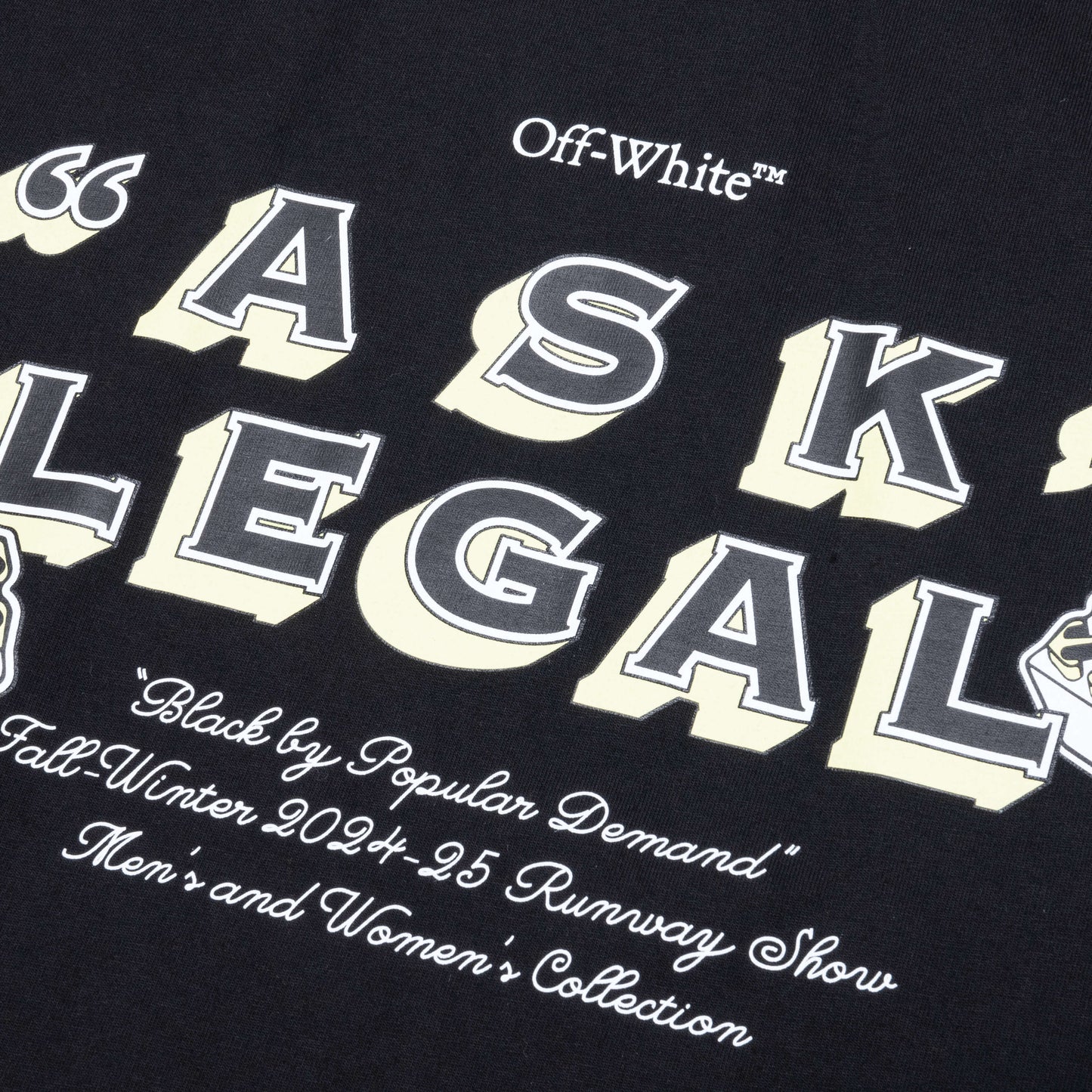 Arr Ask Legal Skate S S Tee Black White