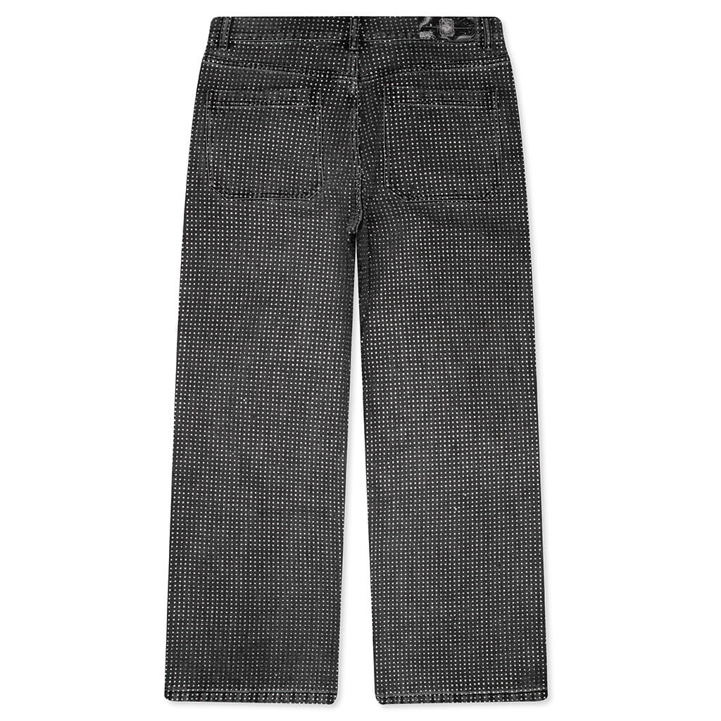 20K Diamond Stellar Denim Pants Black