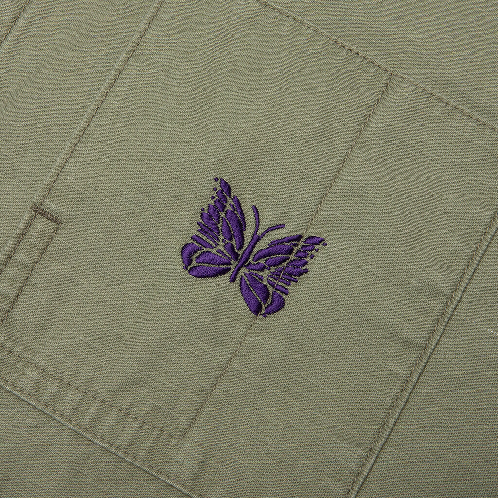Reversed Sateen Coverall Jacket Olive
