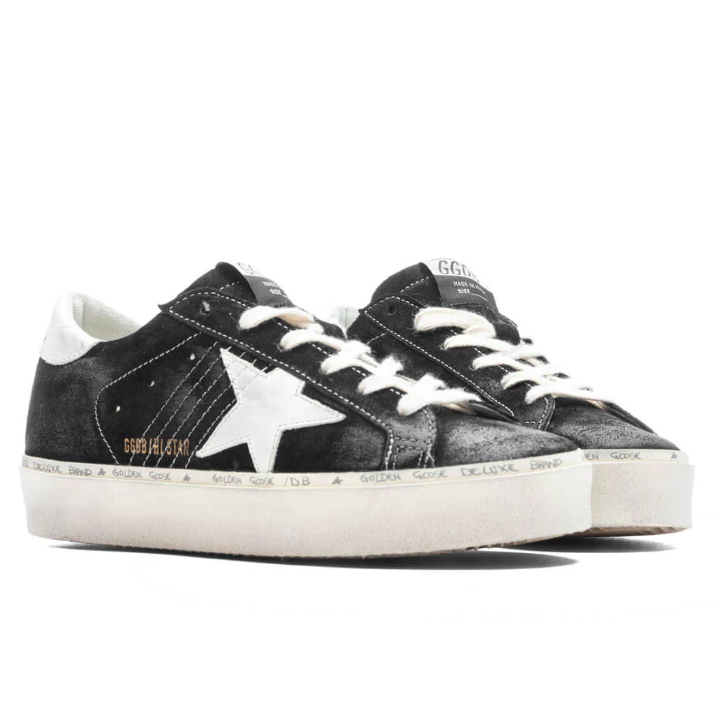 Womens Leather Suede Hi Star Black Milky