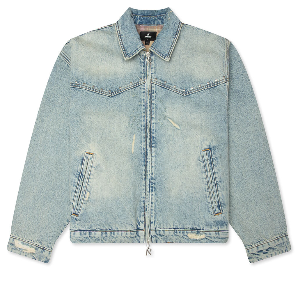 Represent x Guns N Roses Denim Jacket Light Vintage Blue